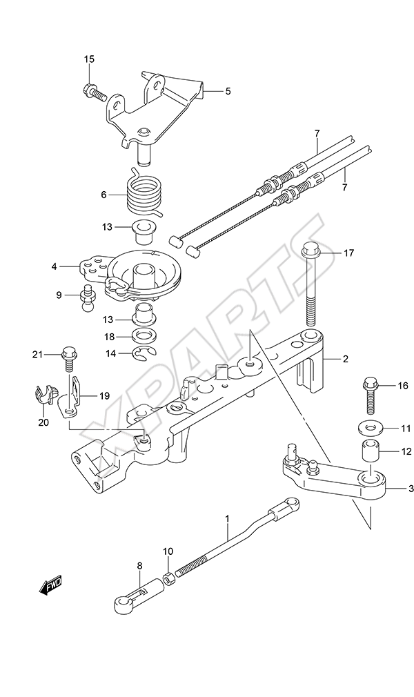  Throttle Rod til Suzuki motor